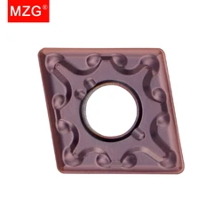 MZG – outils de coupe CNC, profil en acier au carbone, en fer inoxydable, Inserts en carbure de tungstène, CNMG 120404 120408, 10 pièces