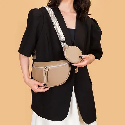 Echtes Leder Schulter Umhängetasche Luxus Designer Frauen Casual Handy Tasche Verstellbaren Riemen Handtasche Tasche Geldbörse