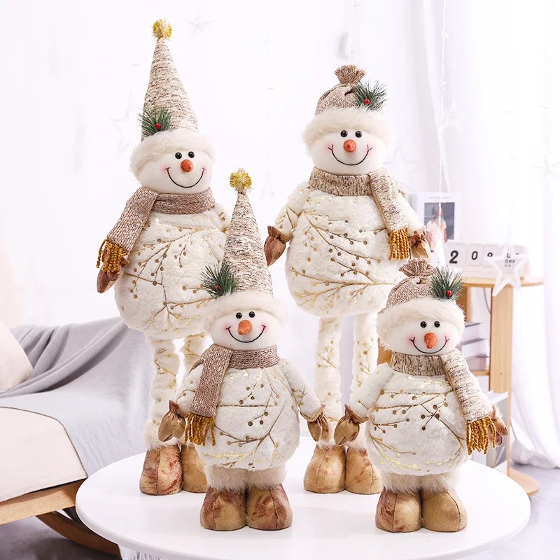 Telescopic doll Christmas tree scene snowman ornament