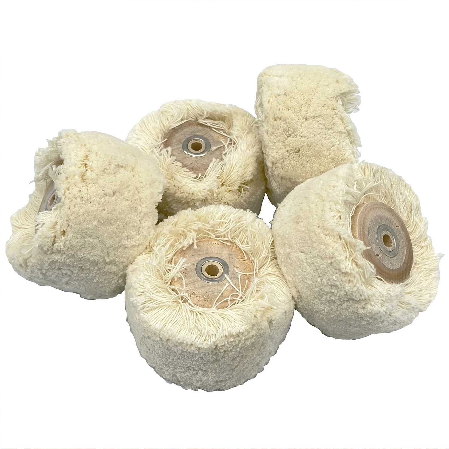 2pcs Dental Lab Laboratory Drill Brush Cotton Buff Diameter 80mm Consumable Latch Polishing Wheel Rotary Tools Wool Goat