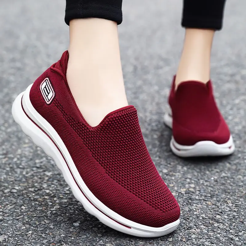 Women Shoes Summer Flying Weave Sneakers Super Light Comfortable Vulcanized Shoes Female Mesh Breathable Sneakers Women