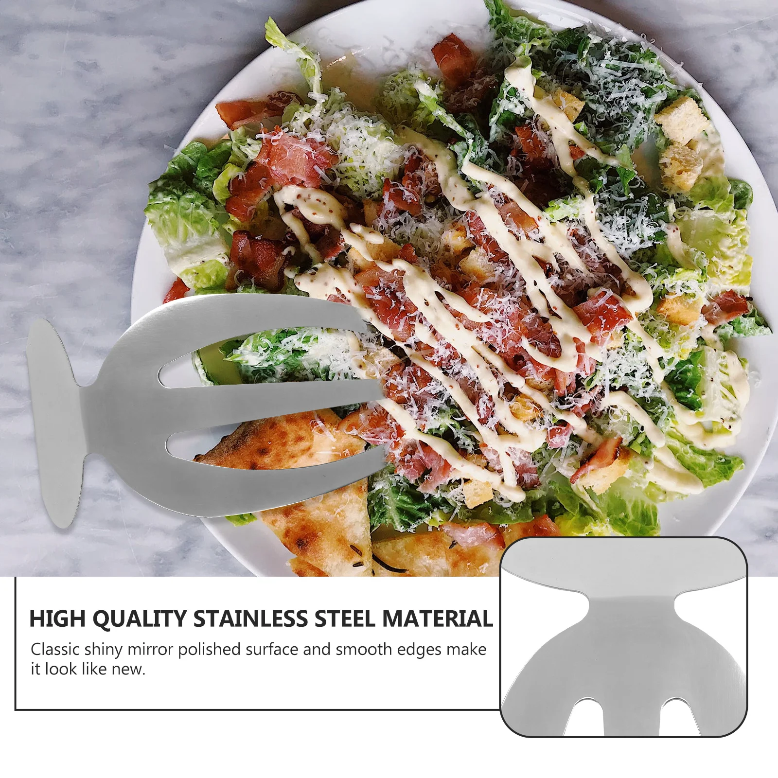 

1Pcs Stainless Steel Salad Claw Smooth Polished Salad Hands Serving Tool for Home Restaurant Party Kitchen Use