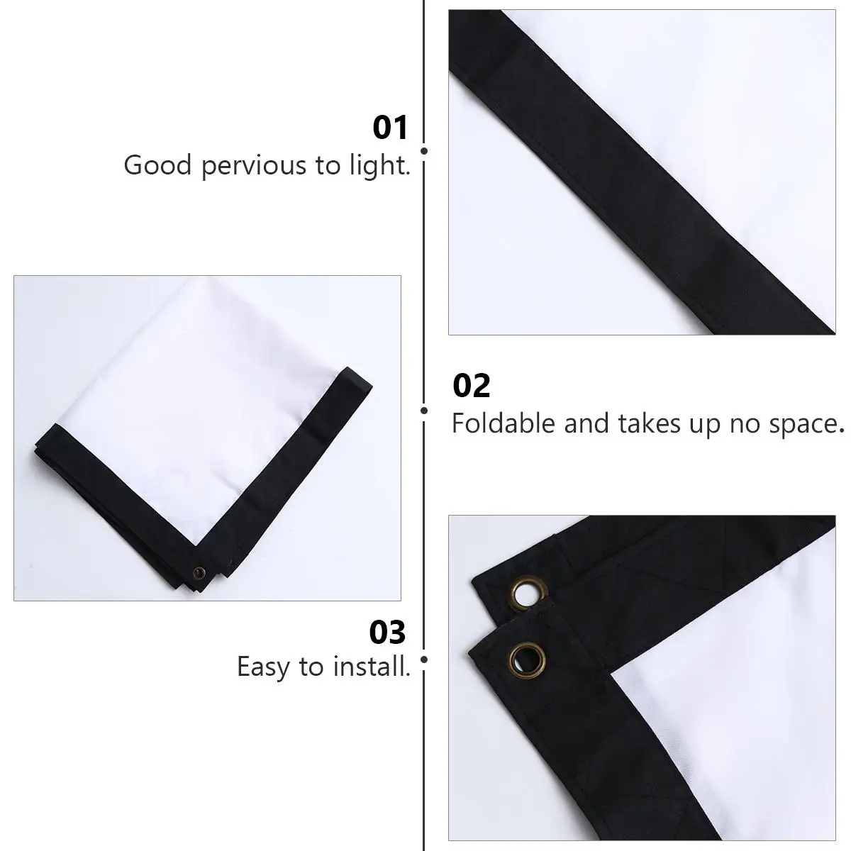 Screen for Projector Outdoor Portable Screens Folding Projection Curtain Household