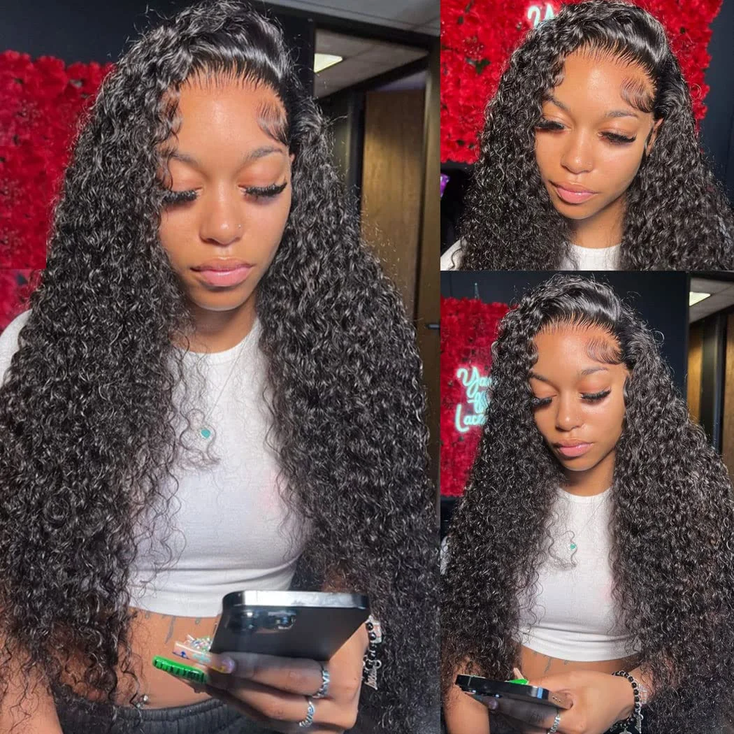 Water Wave Lace Front Wig Human Hair 4x4 Lace Closure Wig 13x4 13x6 Lace Frontal Deep Curly Human Hair Wigs For Black Women