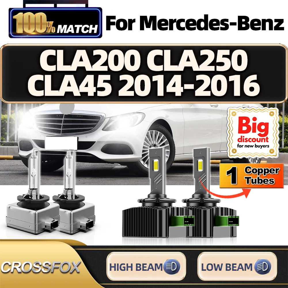 

CROSSFOX для Mercedes-Benz CLA200 CLA250 CLA45 2014 2015 2016 Turbo Xenon HID лампы для фар Canbus обновленные ампулы для фар