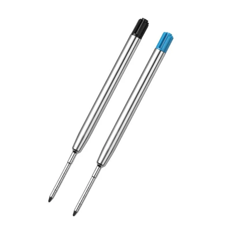 10ชิ้นโลหะเติมปากกาลูกลื่น,เติมหมึกสีดำ,เปลี่ยนปากกาเติม,ลูกจุดหมึกปากกาเติมสำหรับการเขียน