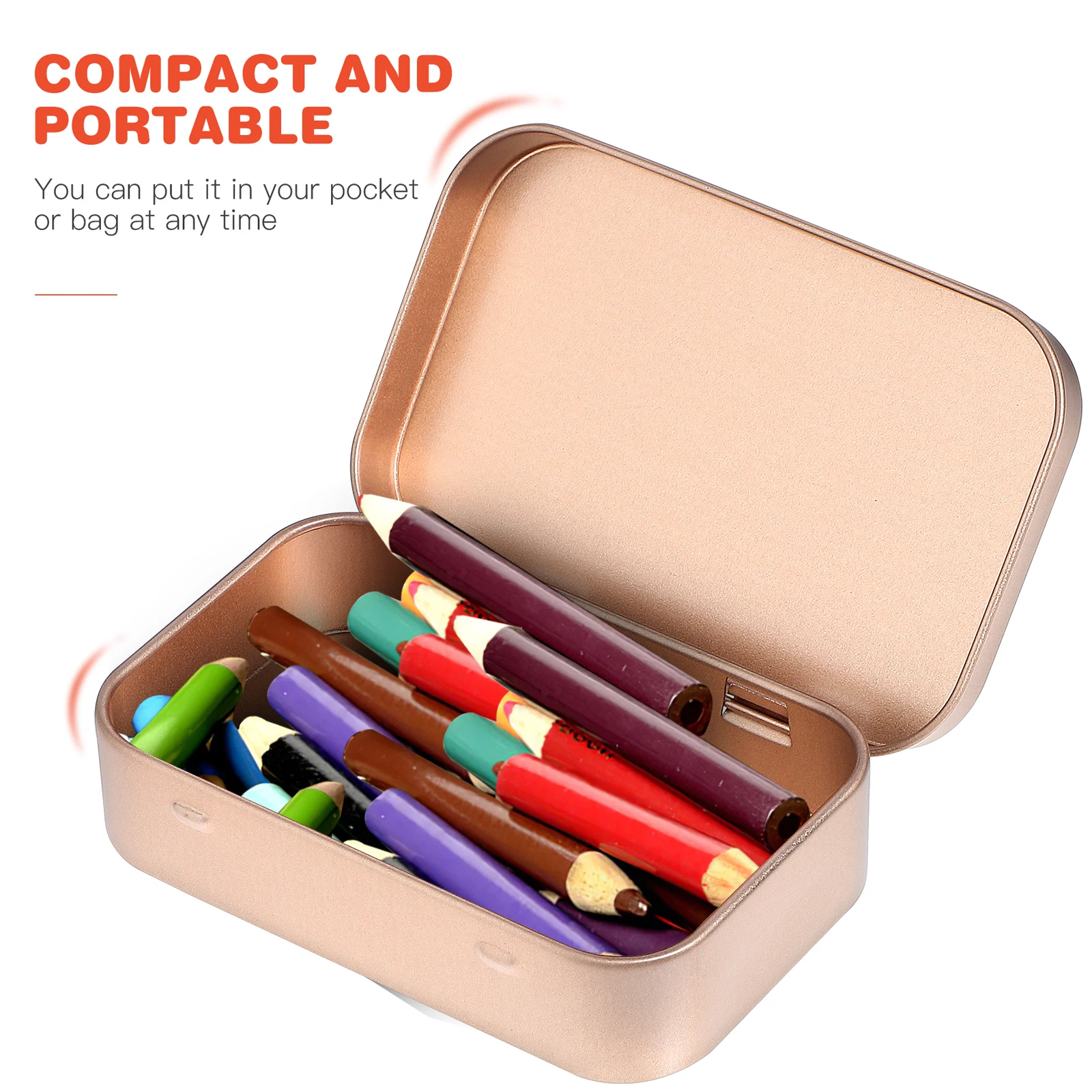 

5Pcs Iron Box Rice Grain Buckle Easy Open Mini Storage Case Portable Metal Container Small Organizer Tin Box for Accessories