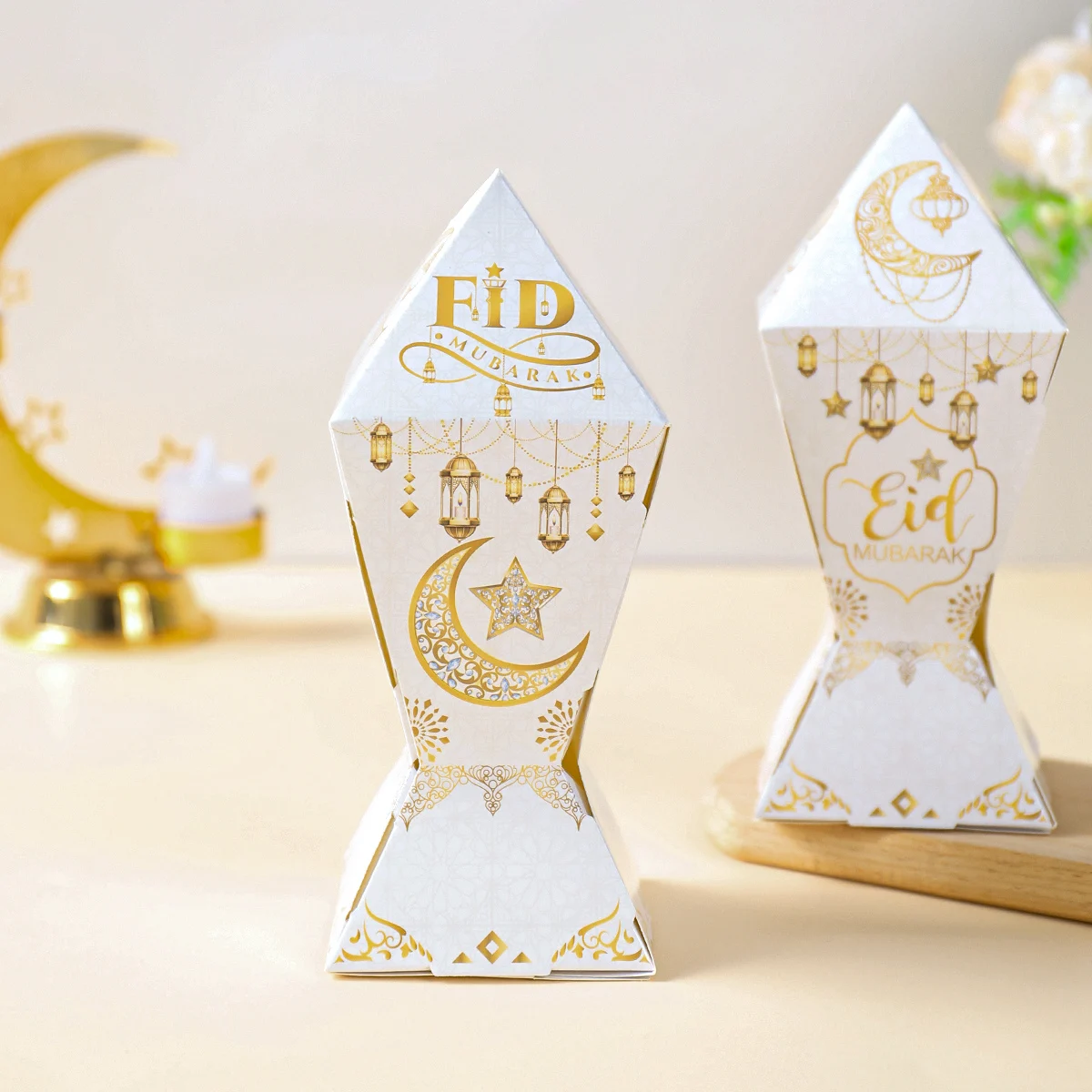 عيد مبارك صندوق حلوى رمضان كريم هدية صندوق حلوى كوكيز أكياس الديكور للمنزل 2025 لوازم حفلات المهرجانات الإسلامية الإسلامية