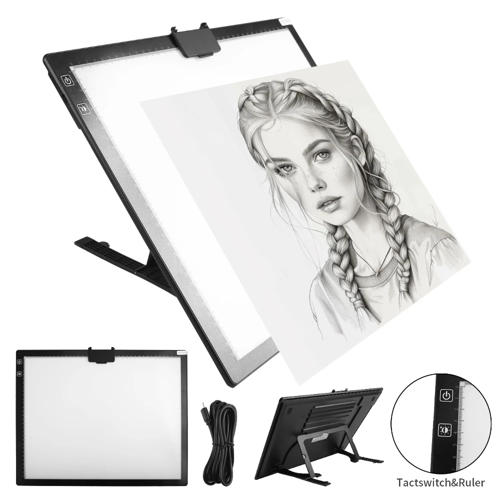 Led Drawing Copy Pad Table Animation Painting Educational Toys 3 Level Dimmable Board Gift Adjustable Light Notepad For Children