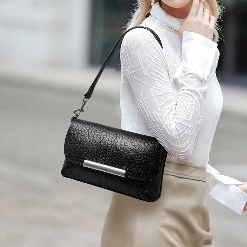 حقيبة دلو نسائية بلون سادة على الطراز الكوري الجديدة - حقيبة الأم والبنت، كتف ذات سعة كبيرة، حقيبة كروس وحقيبة حمل #1