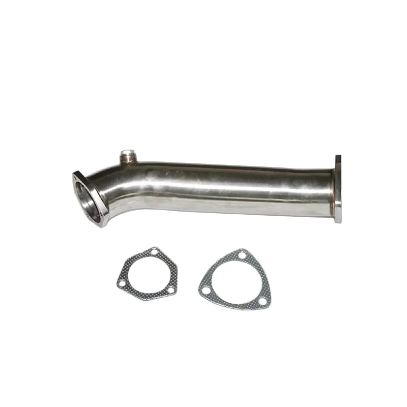 High quality SS304 Exhaust Down Pipes for A udi A4 A6 1.8T 76mm tube
