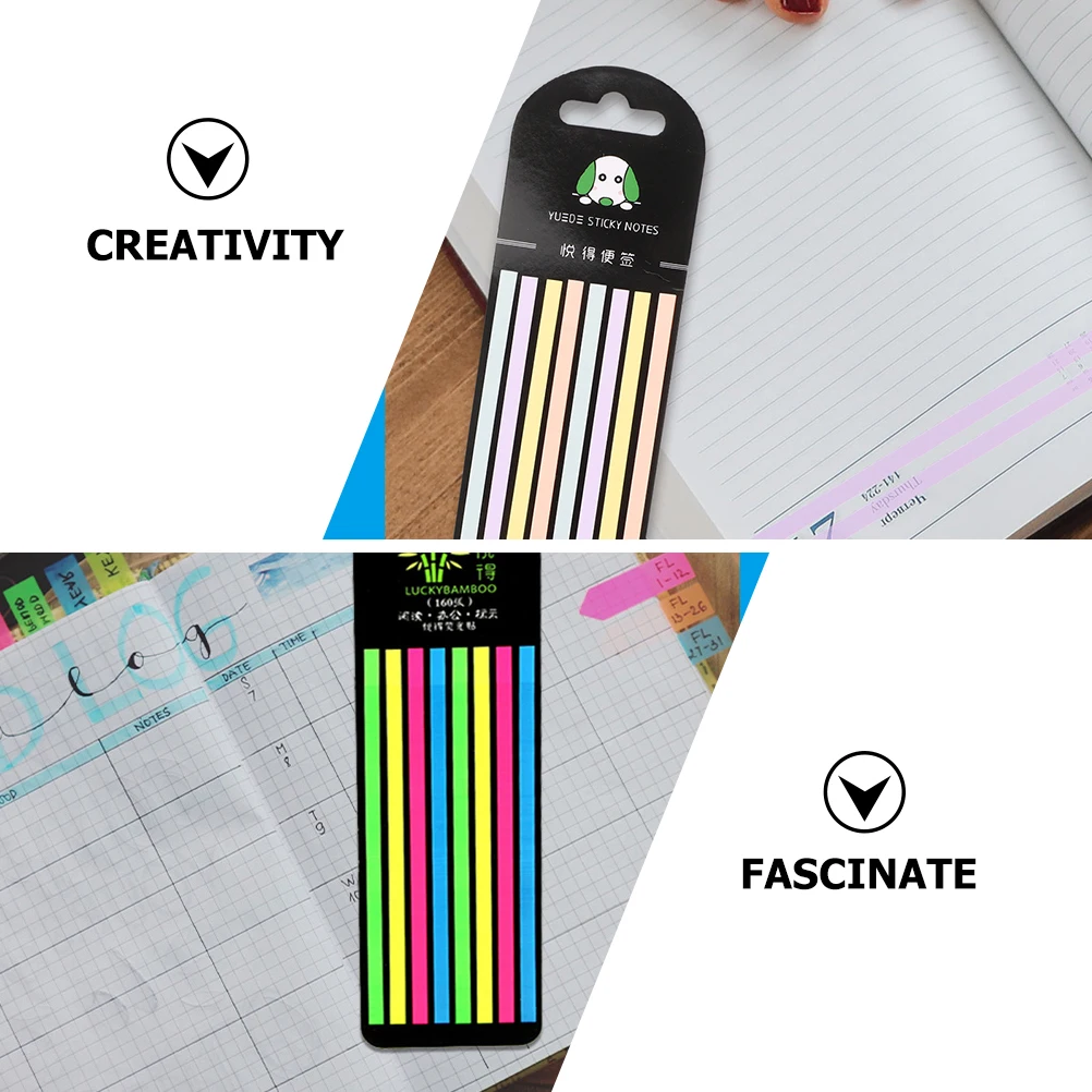 

Fluorescent Note Reading Strips Sticky Book Tabs Colorful Page Markers Office School Supplies Sentence Markers Sticky Tabs