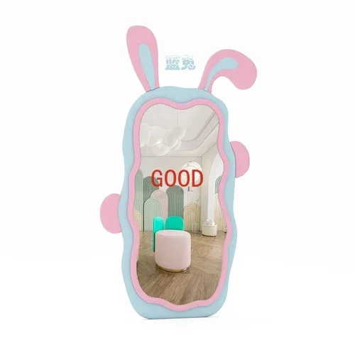 Rabbit Full-Length Mirror Girls' Bedroom Dressing Mirror Home Rabbit Ear Cute