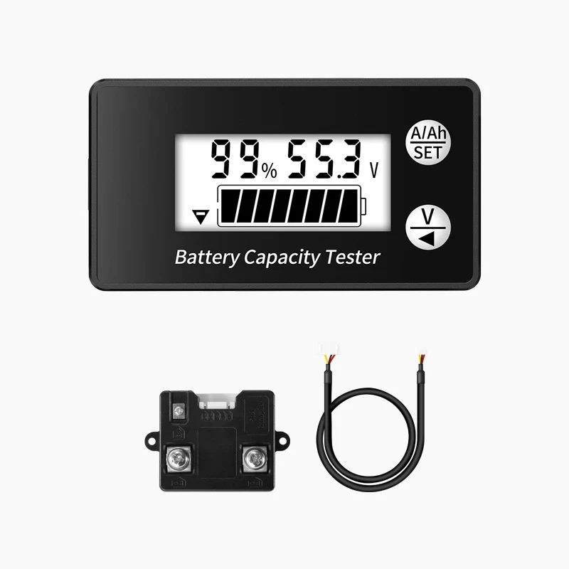 DC 8-100V Battery Capacity Tester Voltage Current Indicator Voltmeter Lithium LiFePO4 Lead-acid Coulomb Meter LCD Ammeter