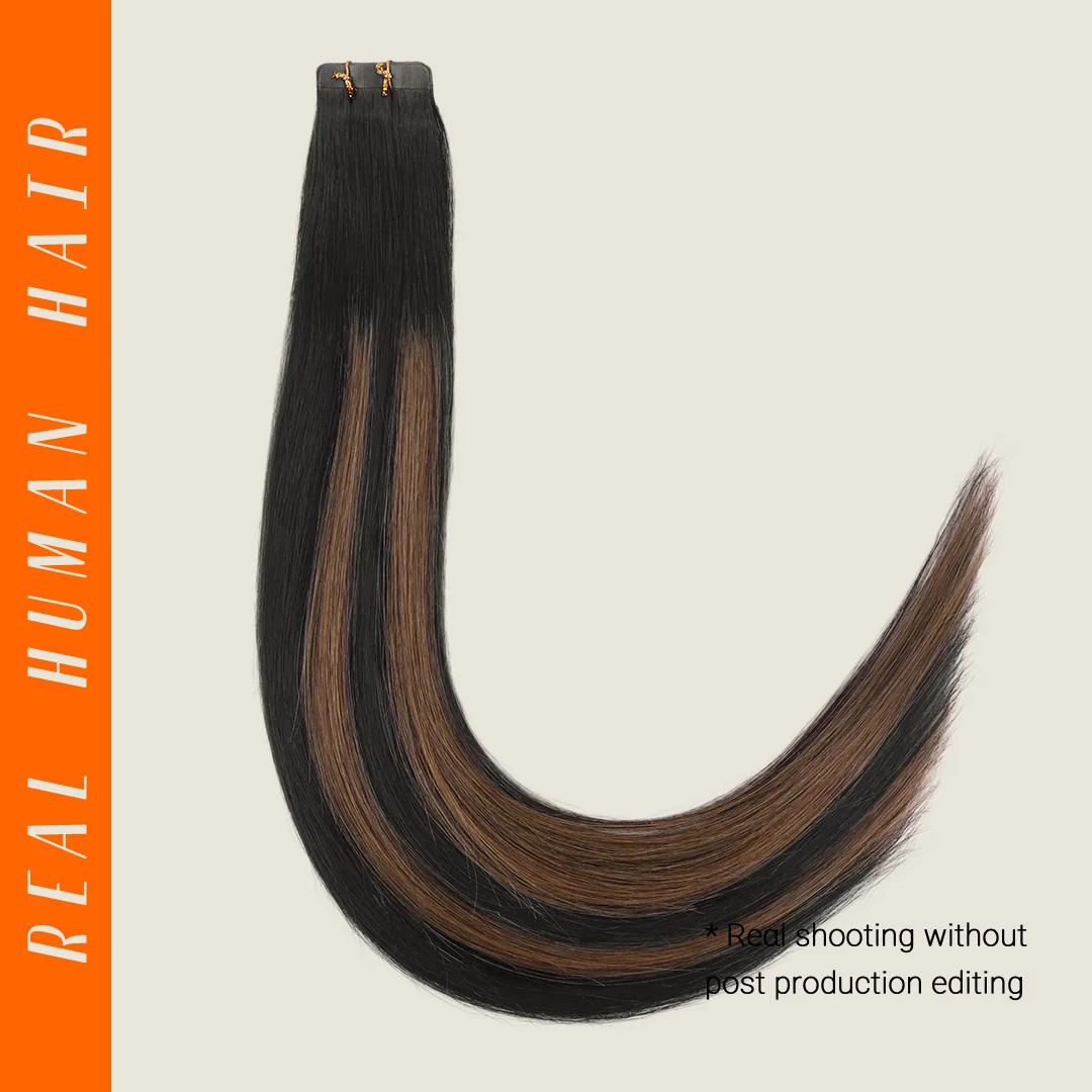 وصلات شعر شريطية، شريط ريمي حقيقي للشعر البشري في وصلة شعر، جلد سلس لصالونات التجميل، زراعة شعر طبيعي عالي الجودة