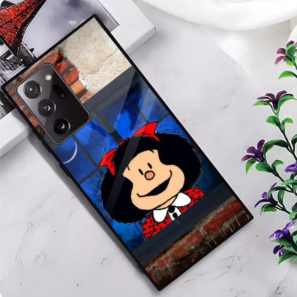 M-Mafalda MAISTO Phone Case Glass Phone Case For Samsung Galaxy S20 S21 S22 S23 S24 Note20 Ultra Plus Fe