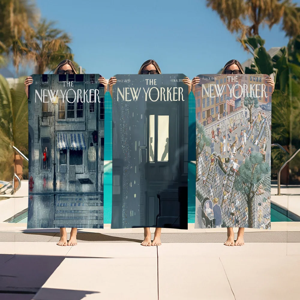 The New Yorker Magazine Big Microfiber Beach Towels Quick Dry Towel Sand Beach Towels Pool Towel For Travel Swim Pool Yoga