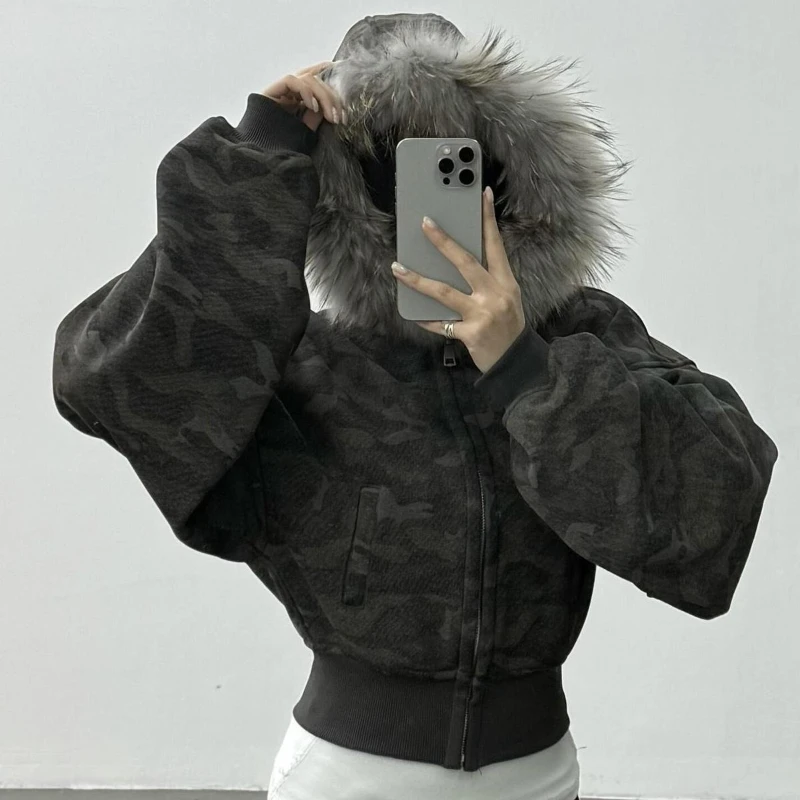 

Новые американские куртки с принтом в стиле ретро, толстовки с капюшоном, женские дизайнерские готические толстовки с длинными рукавами, топы, Harajuku Subculture, шикарная верхняя одежда, пальто