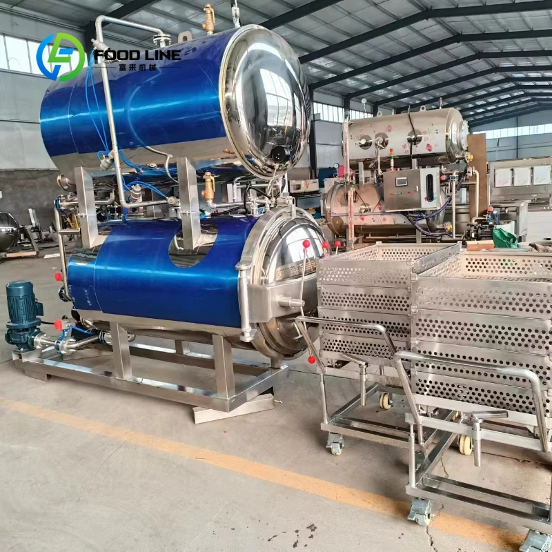 Customized Double Layer Water Bath Food Sterilizer Automatic High Pressure Retort Autoclave Machine for Vacuum Packed Meat Food