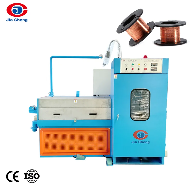 JIACHENG Double Motors Invertes Electrical Cables Fine Wire Drawing Machine for Electric Wire Cable Making Machine