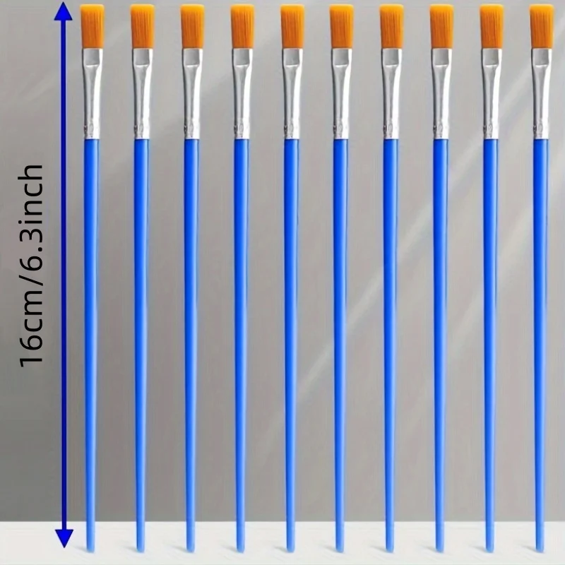 Paintbrush set, flat head and pointed head, art set, suitable for acrylic, watercolor, human faces, canvas, etc.