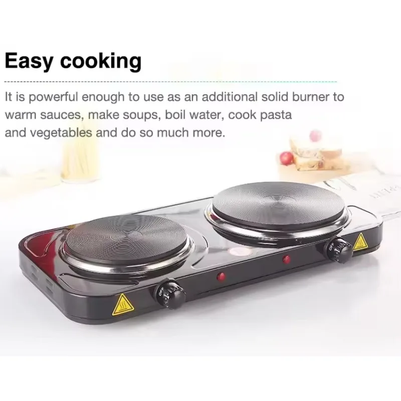 جودة عالية 2 لوحة 1500 واط 1000 موقد لوح تسخين موقد كهربائي صغير فرن طبخ مزدوج أحدث #4