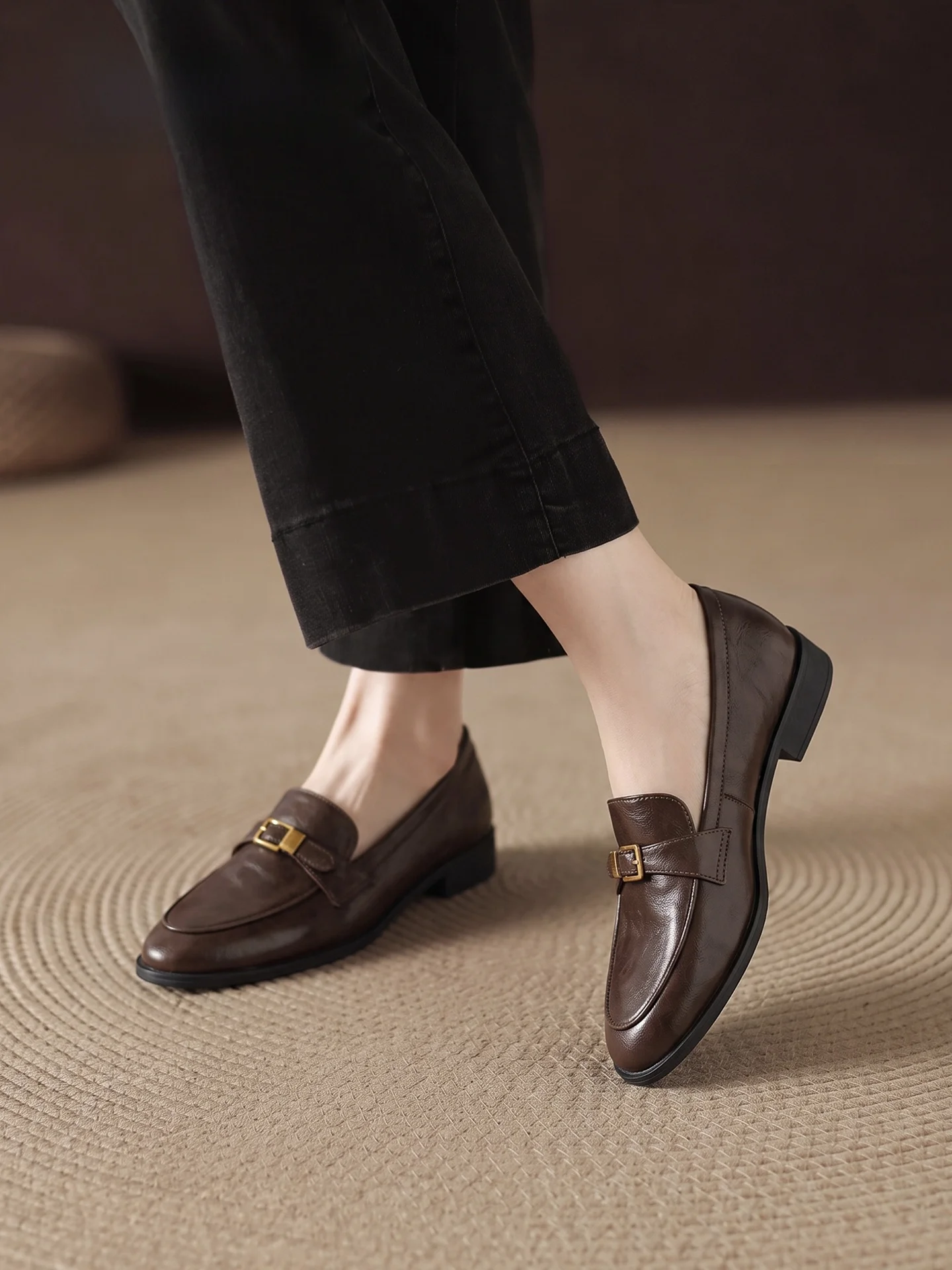 agsdon-brown-women's-flats-comfortable-fashionable-commute-shoes-round-toe-low-heel-rubber-outsole-pu-lined-fashionable