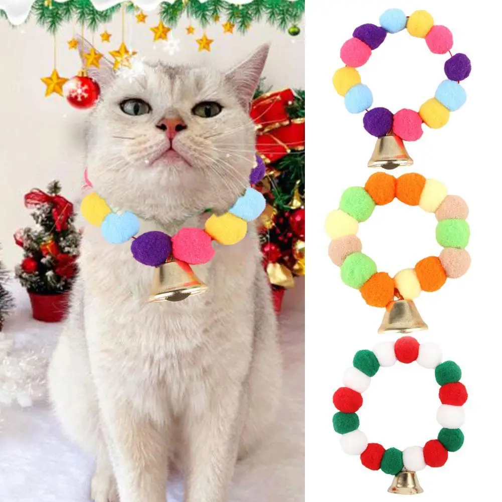 Cute Cat Collar, Colorful Christmas Collar Bell, Pet Bell For Kittens And Puppies, Christmas Cat Collar