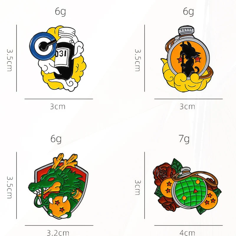 Медицинский горшок Облако Чайник Чайное дерево Цветок Милый дракон Эмалированный значок Панк Брошь на лацкане Ювелирные изделия Мультфильм Аниме Дракон Булавка Давление