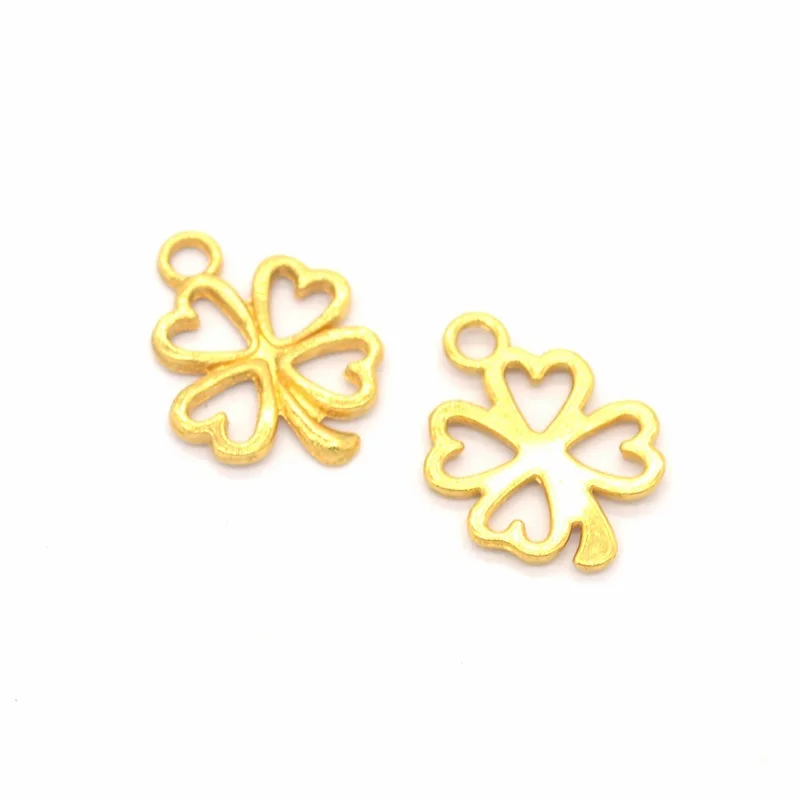 YuenZ 4 colour 35pcs Antique silver color Charms lucky four leaf clover Making pendant fit DIY Handmade Jewelry 17*13mm Q401