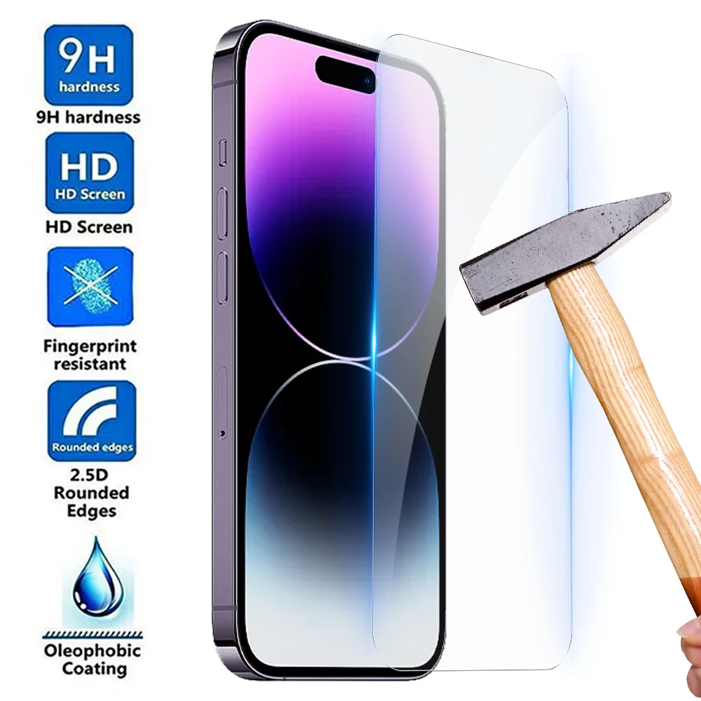 For iPhone 15 Pro/15Plus/15Pro Max iPhone15 HD Clear 3 Screen Protector with 3 Camera Lens Tempered Glass For iPhone 15Pro 6.1in