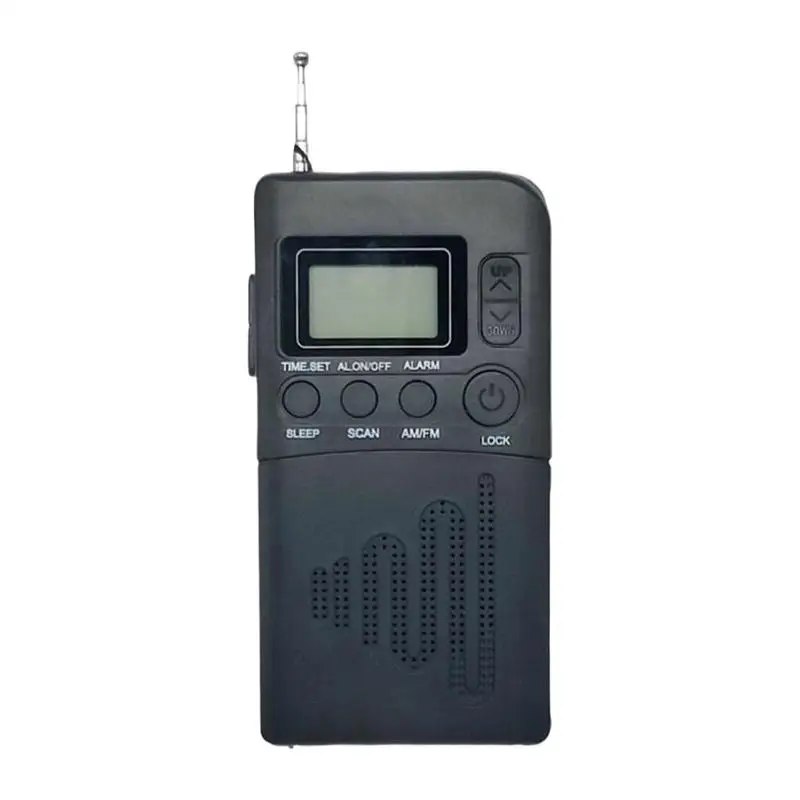 

Pocket AM FM Radio Mini Radio Transistor Receiver With LCD Digital Display For Camping Beach Desktop School Desk Office