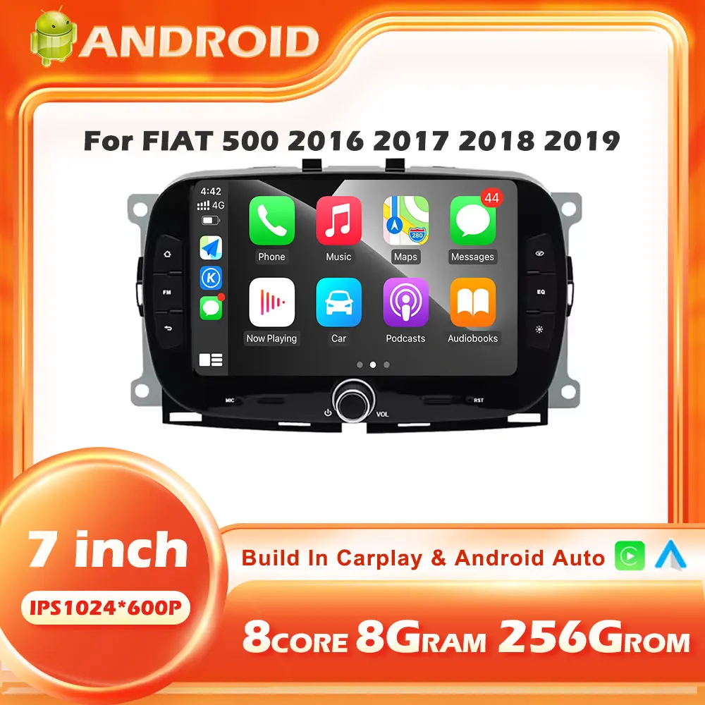 

Автомагнитола для FIAT 500 2016-2019 с GPS-навигацией, видео, Android 16, Auto Carplay, мультимедийный плеер, беспроводные инструменты, головное устройство