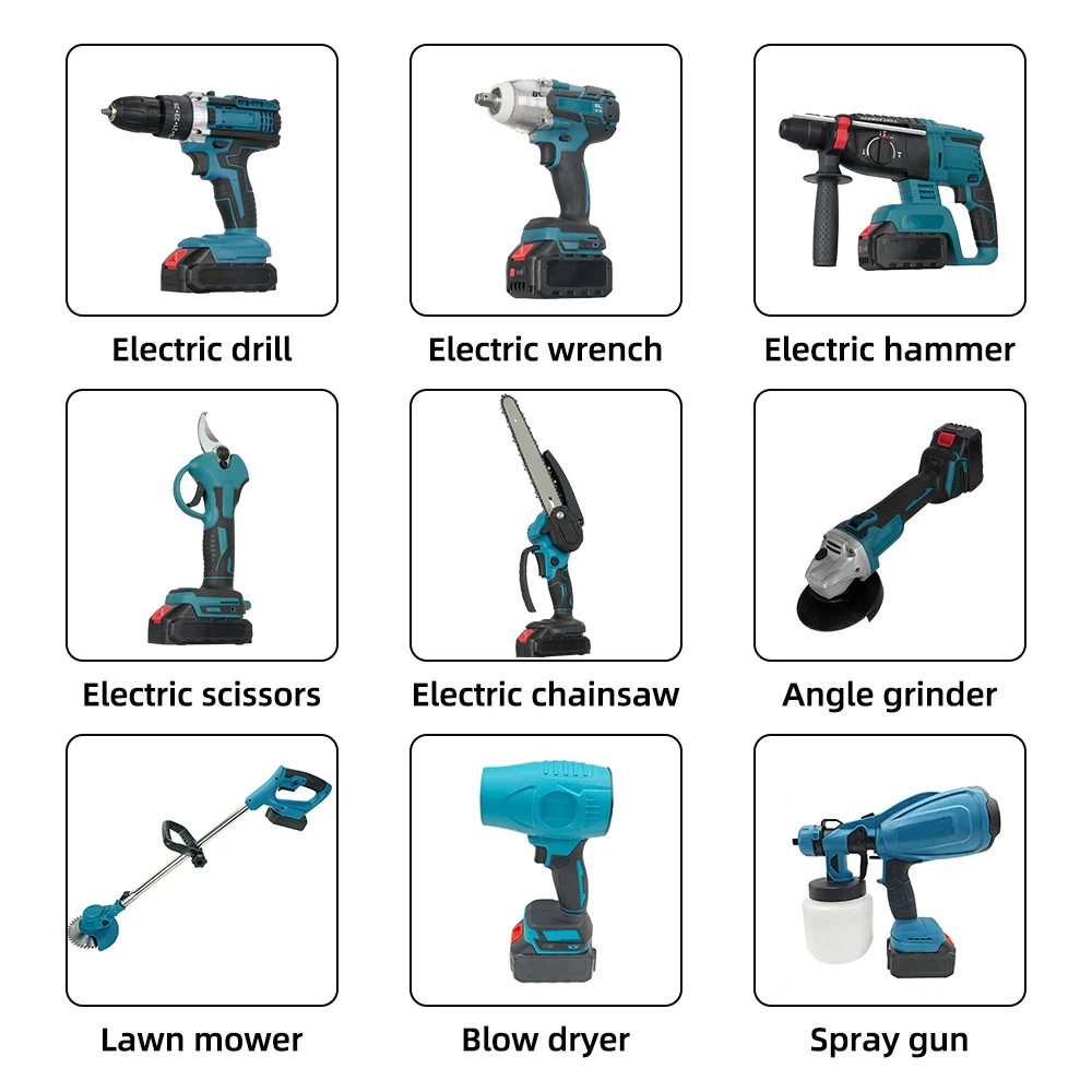 hit productProfessional OEM Iron Material 18V 21V 24V 48V Lithium Battery Cordless Drill Screwdriver Tool Set with Charger