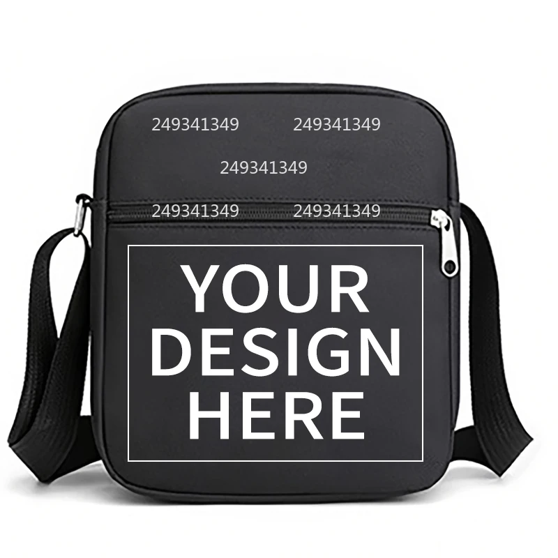 

Your Pattern Customized Black Shoulder Bag Anime Cosplay Accessories Woman Man Boy Girl DIY Your Own Bag Party Gifts 21*24*7cm