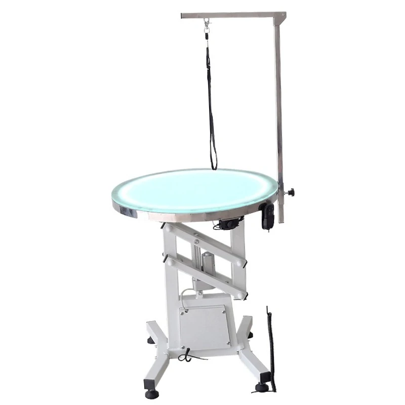 

LED Electric Pet Grooming Table, Round Design for Clinic and Shop Use
