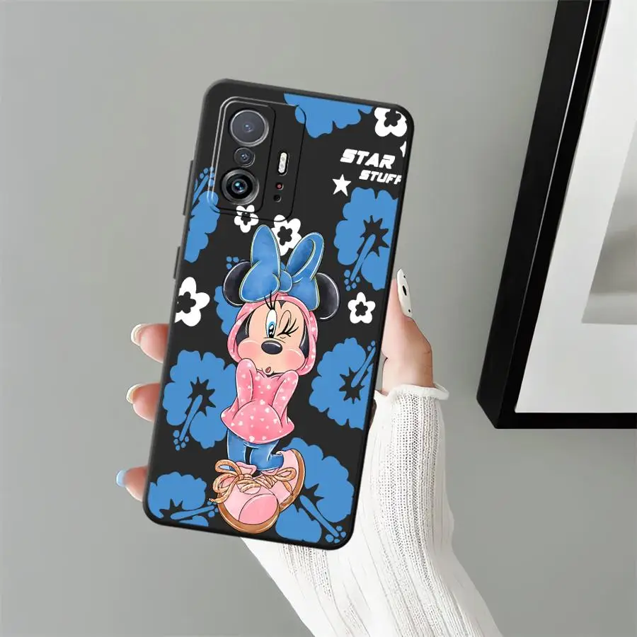 حافظة ميكي ميني ديزني لهاتف شاومي Mi 11 12 13 Lite 13 14 15 Pro 10T 11T 12T Pro 12X غطاء هاتف ناعم أسود #4