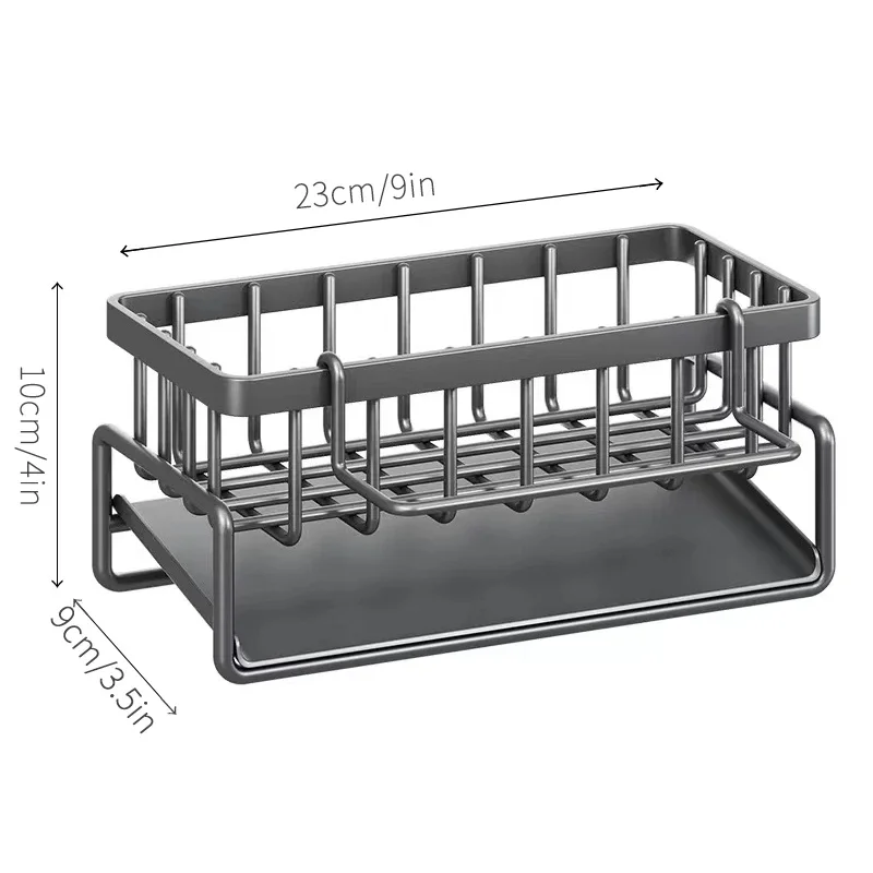 Kitchen Sink Drain Rack Stainless Steel Self-draining Sink Shelf Soap Sponge Holder Dish Drainer for Kitchen Sink Towel Rack