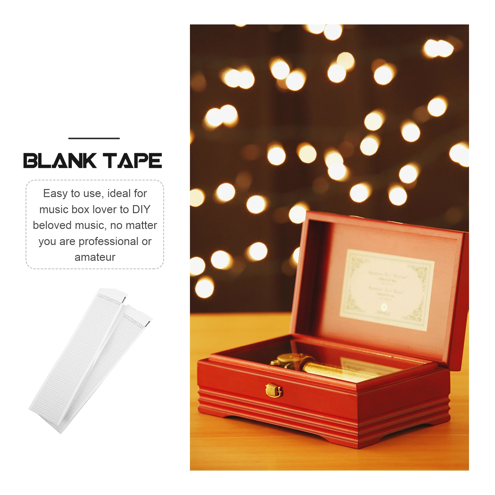 10 قطعة شرائط الورق الفارغة لصندوق تشغيل الموسيقى كرنك اليد 30 ملاحظة لتقوم بها بنفسك الشريط الملء لإنشاء أغاني مخصصة فكرة هدية اصنع الموسيقى الخاصة بك