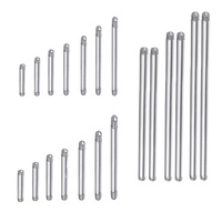 20pcs a Set Surgical Steel Threaded Barbell Bar Replacement for Tongue Earring Piercing Body Jewelry 14G 16G (Mix 20pcs)