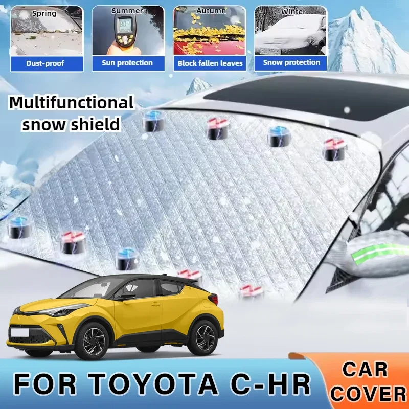 

Thickened Car Now Sunshade Windshield Cover With 5/9 Magnets UV Protection Anti Snow Sunlight For Front Windsh For TOYOTA C-HR