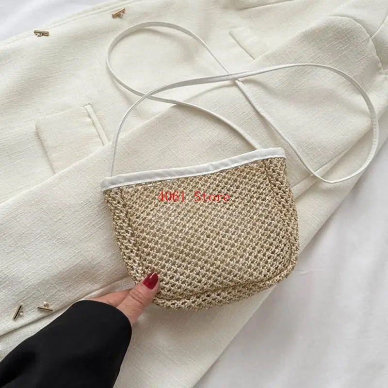 

Crossbody Bag 2023 SummerBeach Bag for Girl Women Straw Weave Mini Square Bag