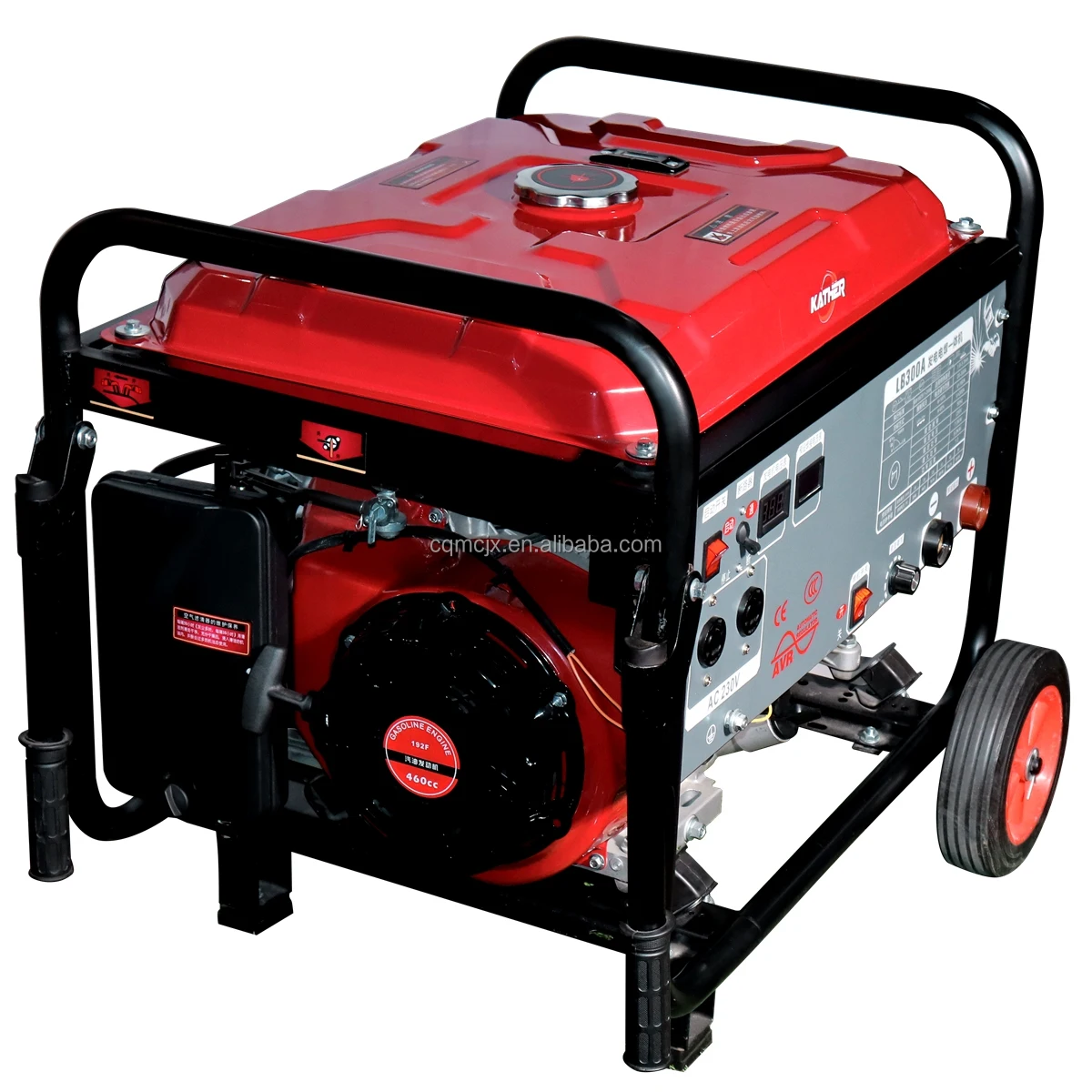 7500kw المحمولة 50 هرتز قوس آلة لحام مولد 7.5kva 7.5kw 20 ~ 300a قابل للتعديل محرك مدفوعة لحام مولدات