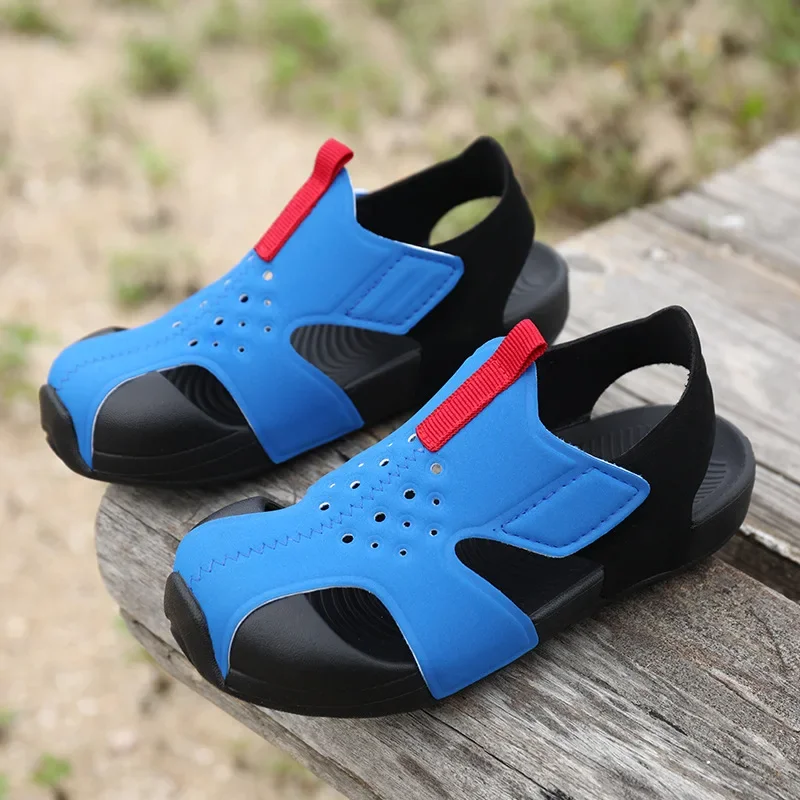 Klassische Baby-Sandalen für Jungen, Sommer-Strandsandalen für Mädchen, atmungsaktive, bonbonfarbene Sportsandalen für Kleinkinder, Babyschuhe, Größe 22–33