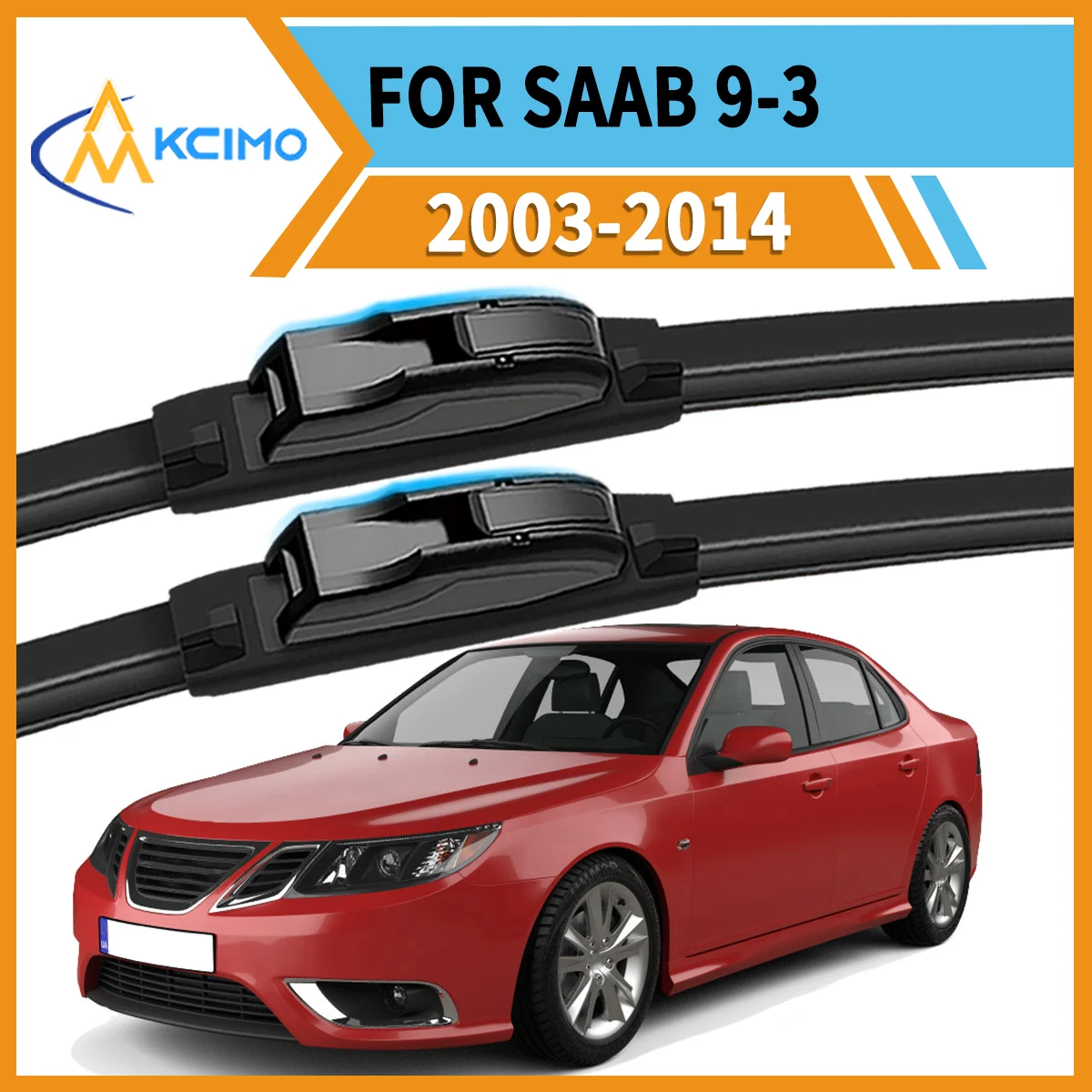 

Smooth Quiet Effective 2-Pack Wiper Blades For SAAB 9-3 YS3F 2003-2014 All-Season Use Enhanced Visibility & Driving Safety