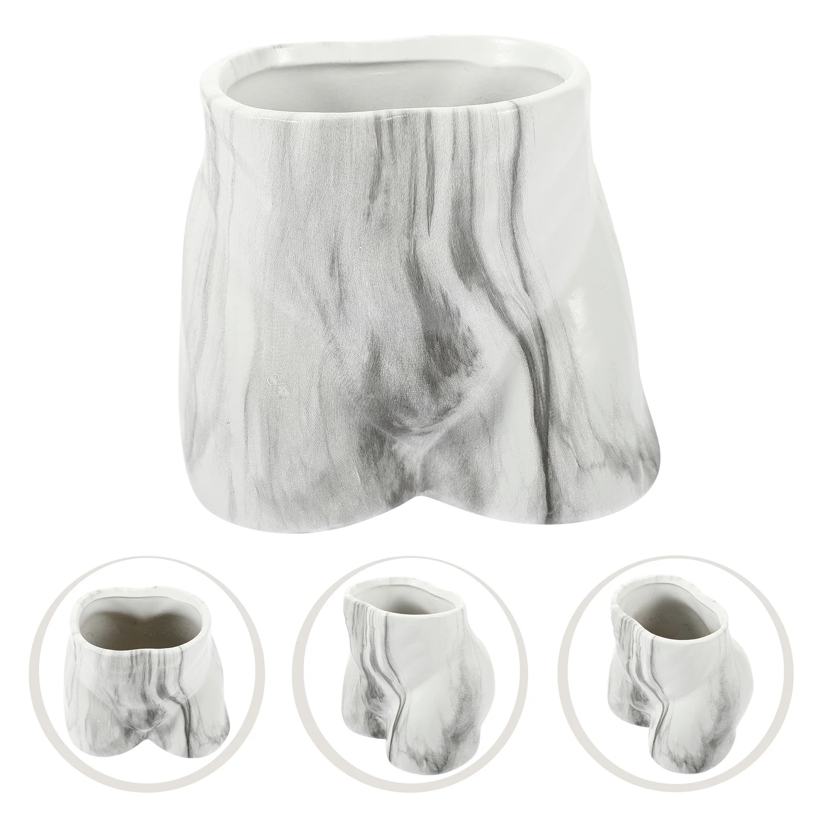 

Creative Ceramic Vase Marble Effect Flower Arrangement Vase for Home Office Desk Decor Dried Flower Holder Lovely Vase,