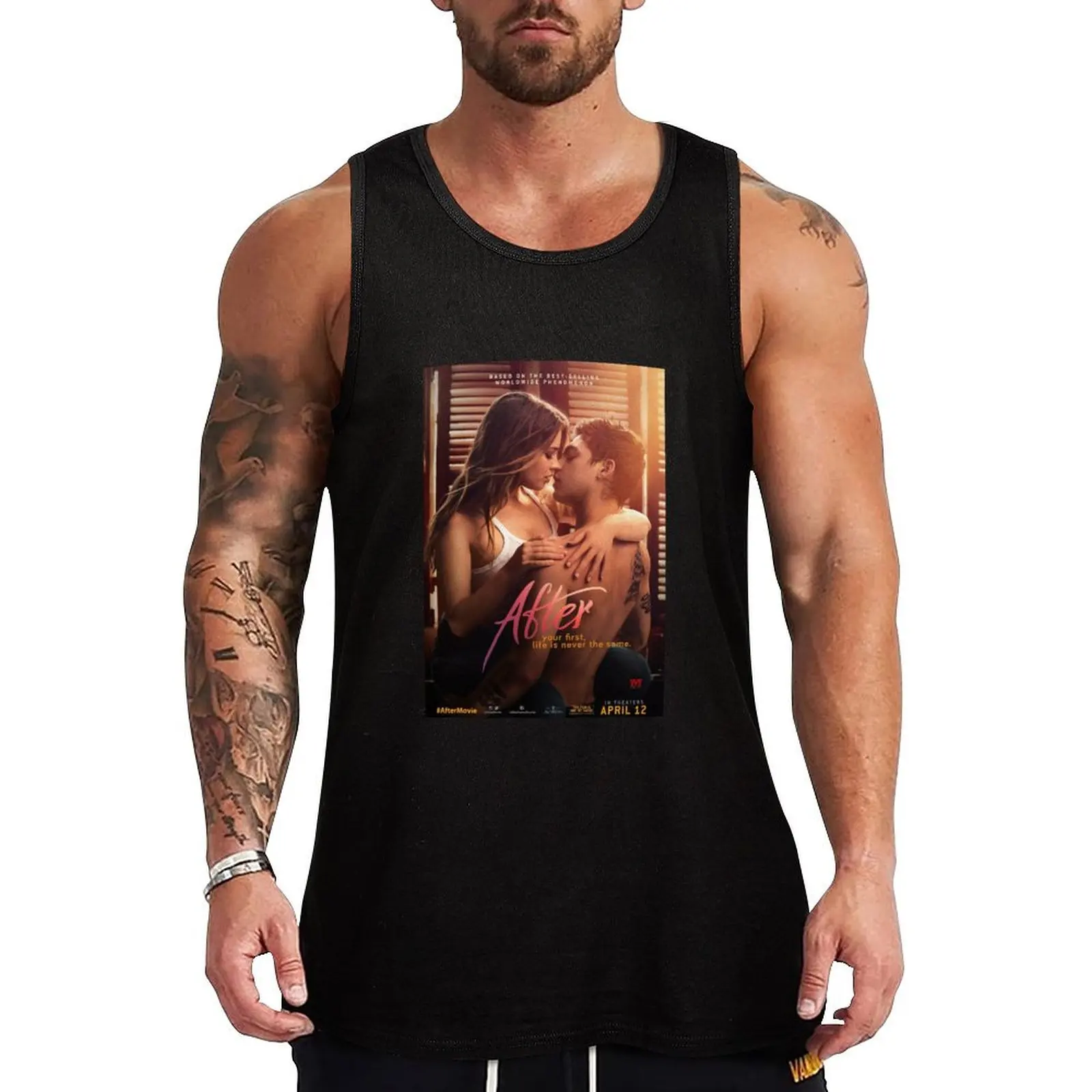 

AFTER OFFICIAL POSTER Tank Top Body man Gym man Men's summer vest