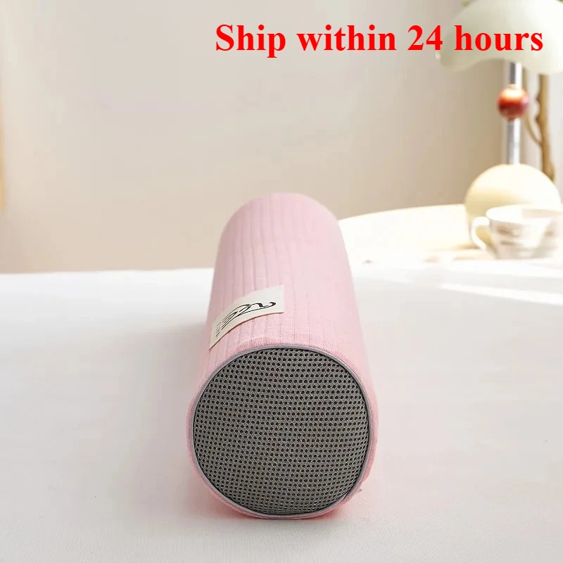 Poduszka cylindryczna lateksowa w paski, wielofunkcyjna, jednolita, w cukierkowych kolorach, poduszka pod szyję dla dorosłych do użytku domowego, 2025