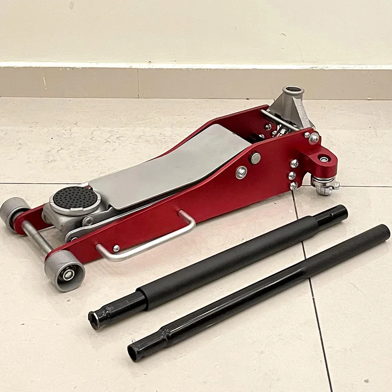 Horizontal aluminum alloy jack aluminum iron all aluminum 1.5 tons 2 tons 3tons hydraulic tire changing tool