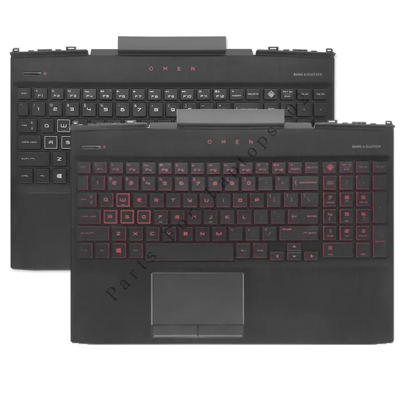 Teclado Original L30195-001 L30194-001 para HP Omen 15-DC 15-dc1055TX TPN-Q211, Carcasa Superior con Reposamanos y Teclado Retroiluminado para Gamers